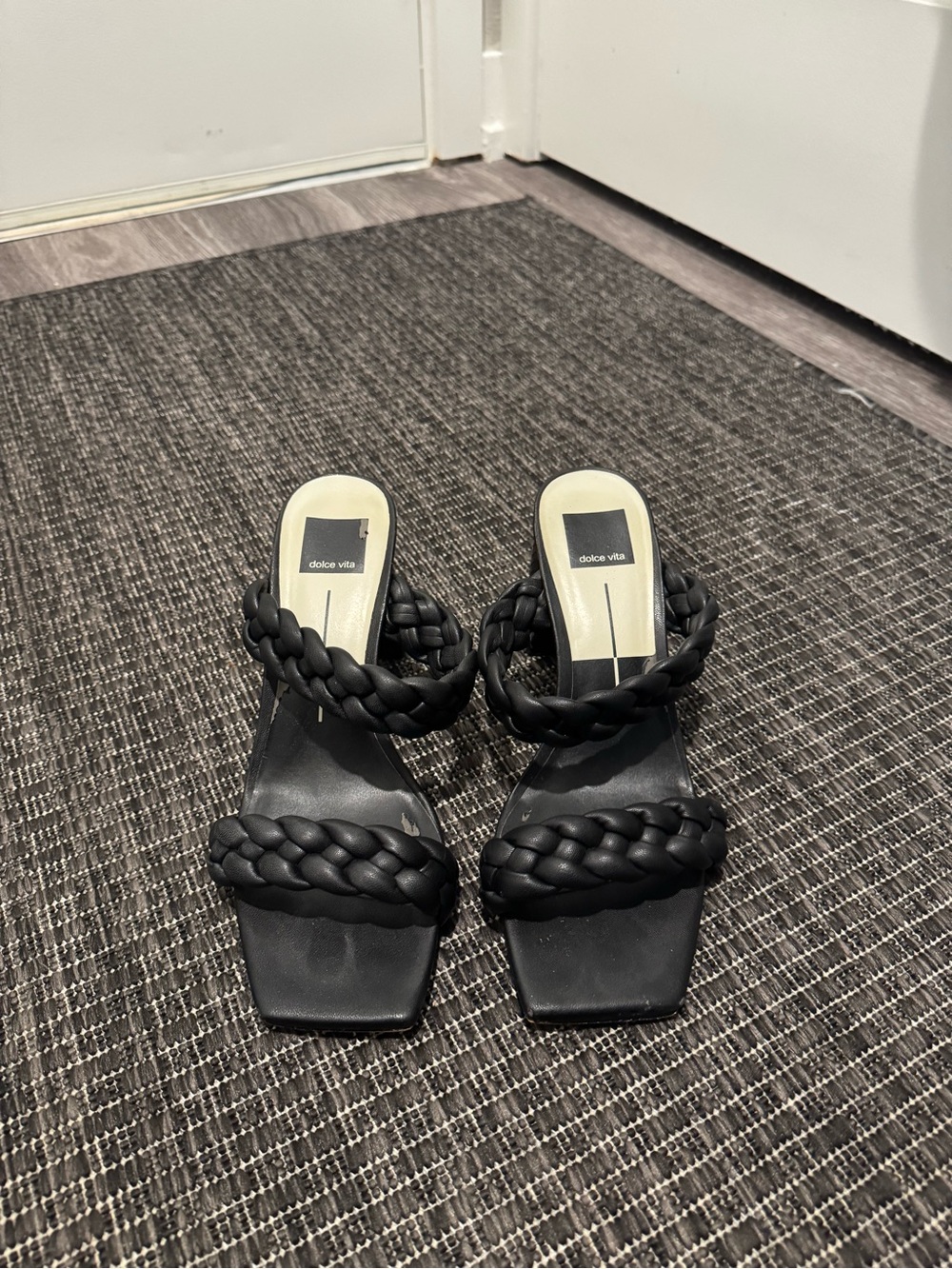 Dolce Vita Women's Black Braided Heels